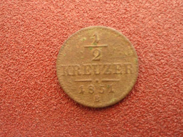 1/2 kreuzer 1851 b