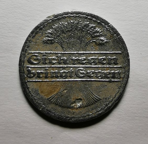 Nemecko 50 pfennig 1921 Mincovňa "F" - Stuttgart