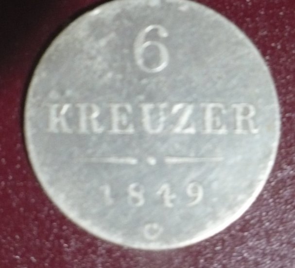 6 kreuzer 1849