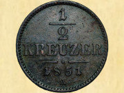 1/2 Krejcar 1851 top