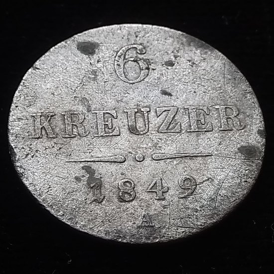 6 krejcar 1849 A