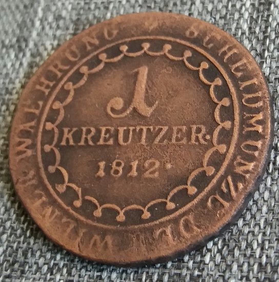 1 kreutzer 1812.