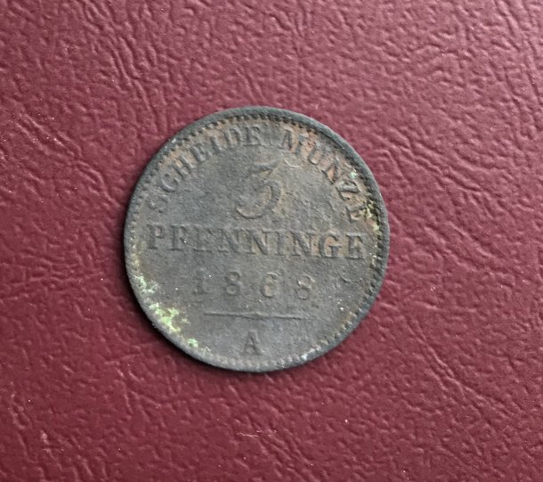 3 PFENNINGE 1868 A