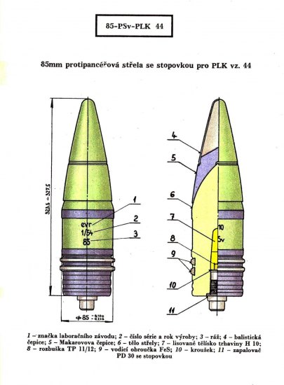 Protipancéřový granát 85mm PSv