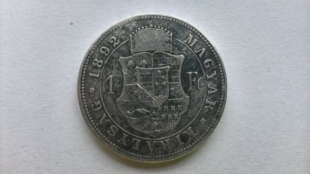 1 Forint 1892 se znakem Fiume