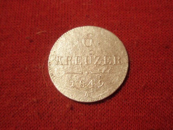 6 Krejcarů 1849 A.