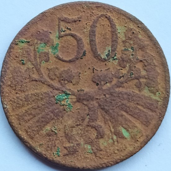 50 haléř 1925 (vzácnější)