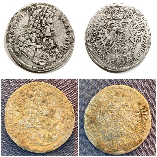 3 Krejcar Karel VI. 1719 BR