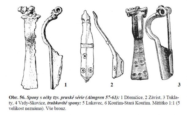 Germánská spona tzv. pruské série 50 – 160 A.D.