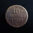 III.Pfennig 1803 - Friedrich August III.(Sasko)1763–1827