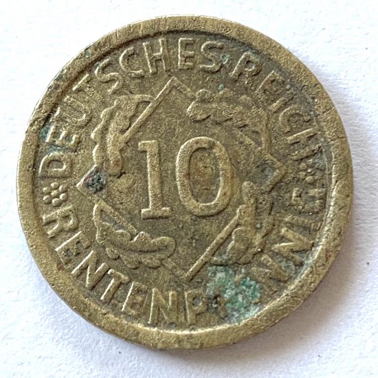 10 Rentenpfennig 1924 F