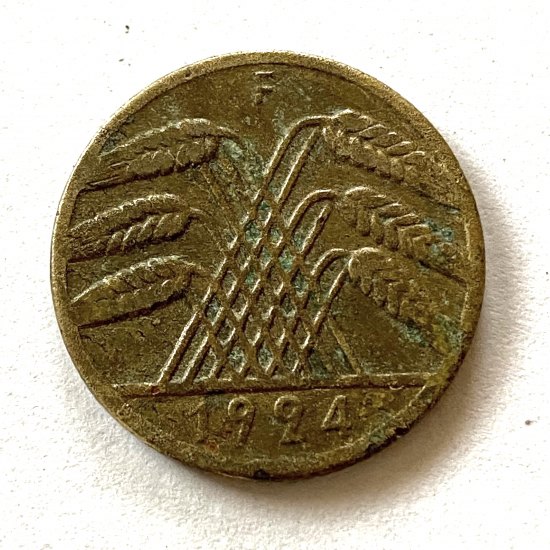 10 Rentenpfennig 1924 F