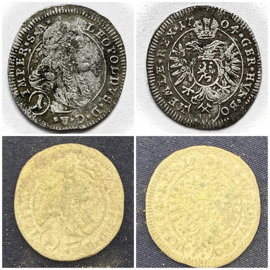 1 Krejcar 1704 Leopold 1.