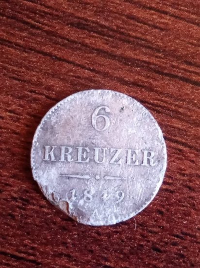 6 kreuzer 1849