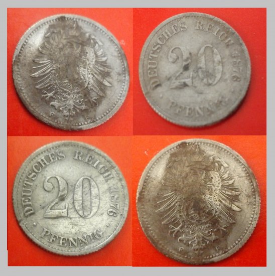 20 PFENNIG 1876 F