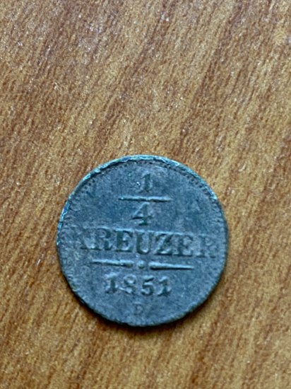 1/4 Kreuzer (krejcar) 1851