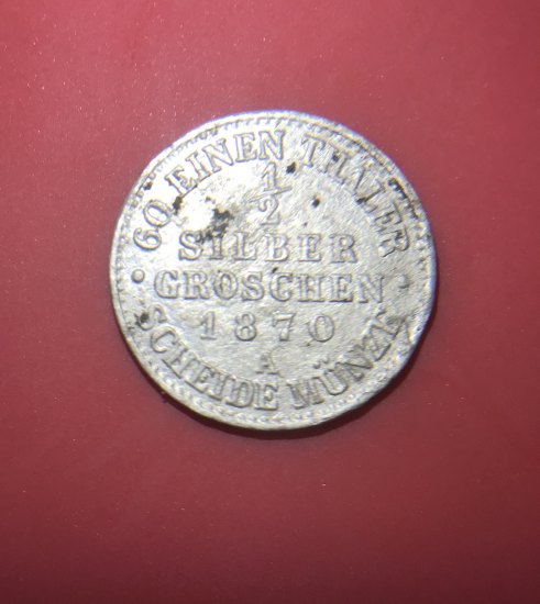 1/2 silber groschen 1870 A