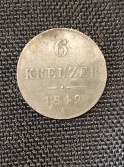 6 Kreuzer (6 Krejcar) 1849