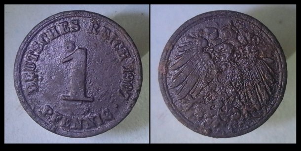 1 PFENNIG 1907 "asi D"