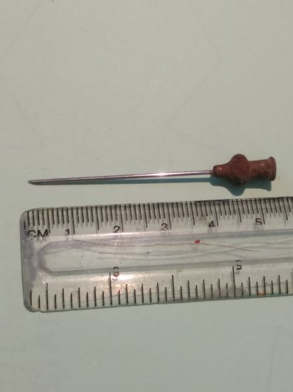 Old syringe needle