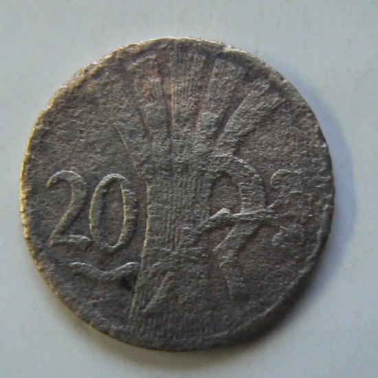 20 haléřů 1938