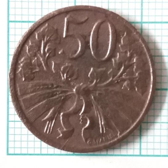 50 haléř, r. 1922