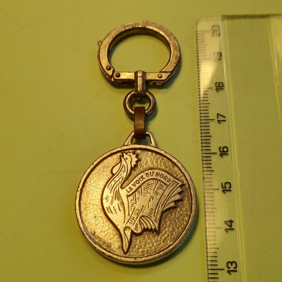 French Newspaper Key Pendant