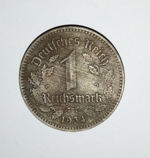 1 Reichsmark 1934 F