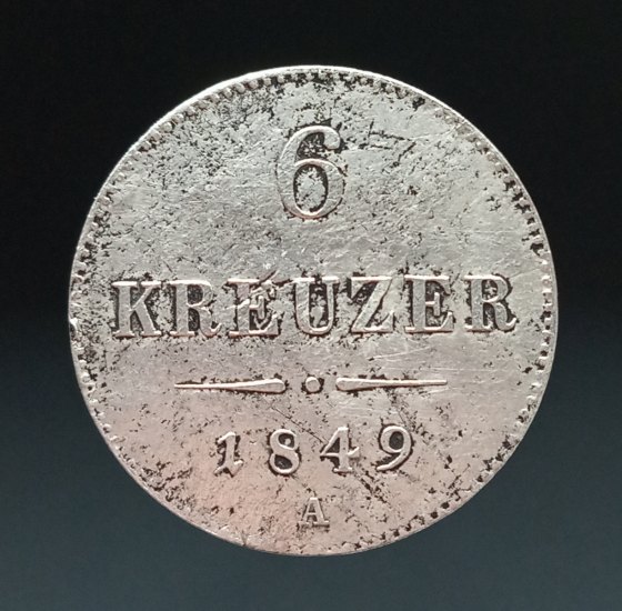 6 krejcar 1849 A