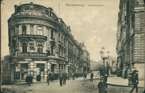 Bezirks Sparkasse in Reichenberg.