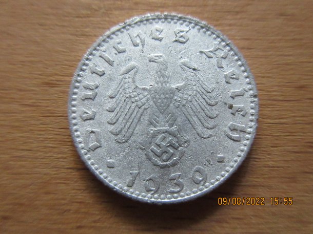 50  Pfennig 1939  Něměcká říše