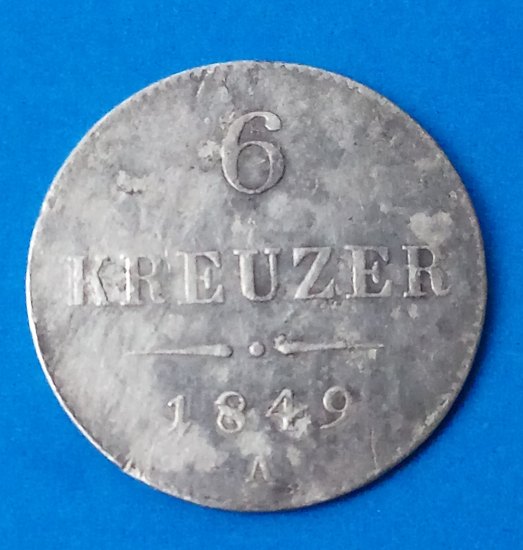 6 kreuzer 1849 A