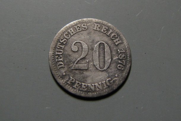 20 pfennig 1876 A Wilhelm I. Pruský