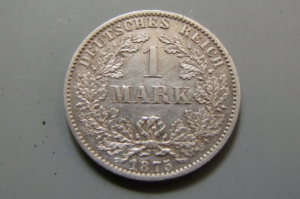 1 Mark 1875 B Wilhelm I. Pruský