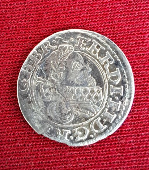 1 krejcar od Ferdinanda II z roku 1628