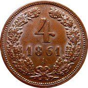 4 KREUZER 1861 A