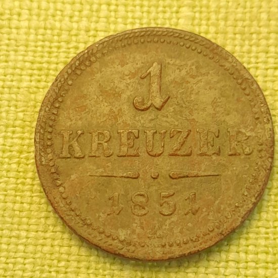 1 Kreuzer 1851