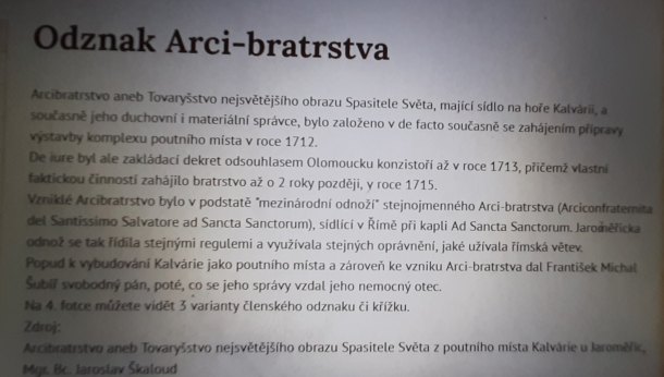 Členský odznak Arci- bratrstva - Tovaryšstva.