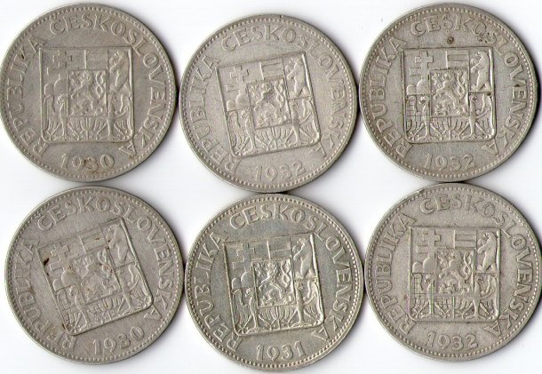 československá mince 10Kčs 1930-1932