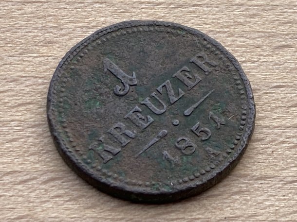 1 KREUZER 1851 A z lesa