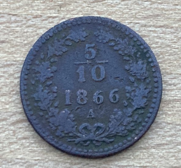 5/10 Krejcar 1866 A