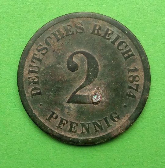 2 pfennig 1874.