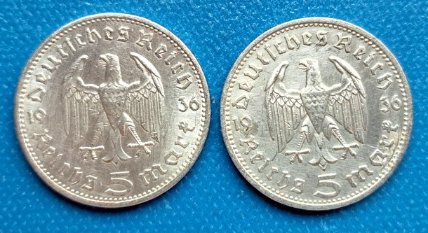 5 Reichsmark 1936