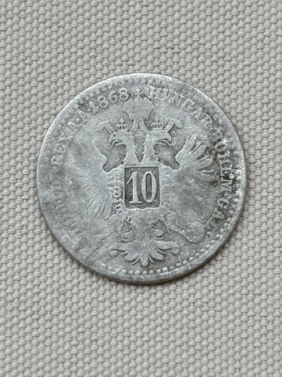 10 krejcar FJI 1868