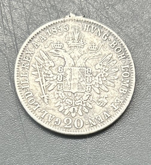 20 Kreuzer 1855 B Franišek Josef I.