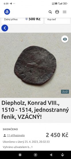 Dobove falzum Rudolf VIII Diepholz fenik