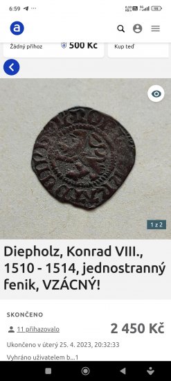 Dobove falzum Rudolf VIII Diepholz fenik