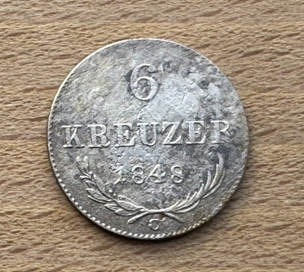 6 Krejcar 1848 C z rybníka