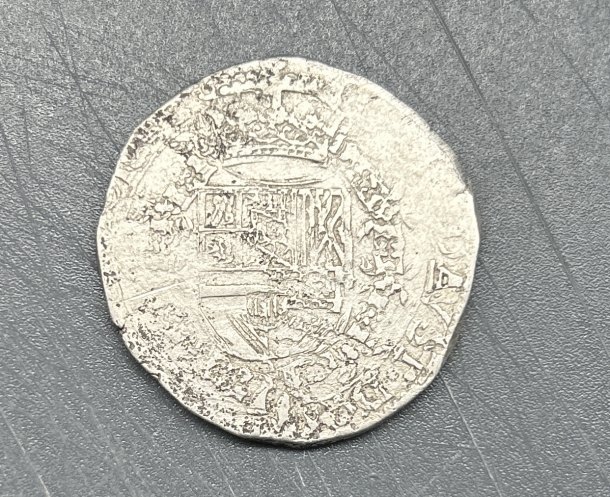 Stříbrný 1/2 patagon 1623, král Filip IV., Španělské Nizozemí