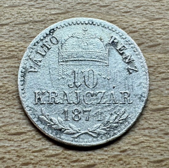 10 KRAJCZÁR 1871 GY. F